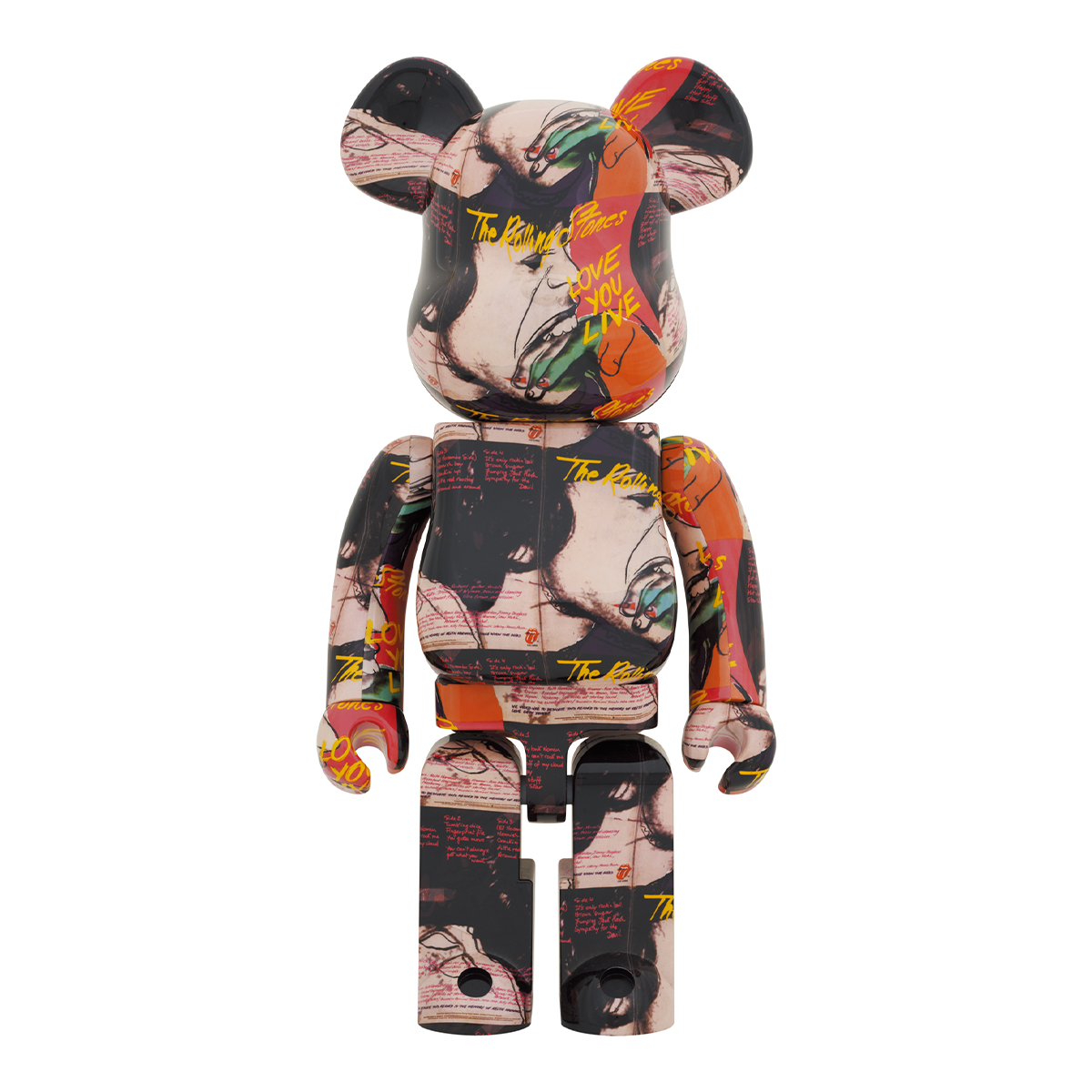 BE@RBRICK Andy Warhol x The Rolling Stones Love You Live 1000