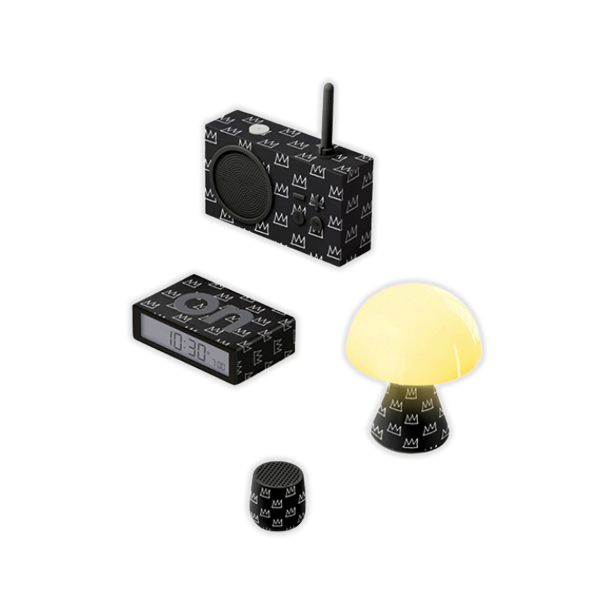 Lexon x Jean Michel Basquiat Crown Gift Set Bluetooth Speaker Lexon x Jean Michel Basquiat Crown Gift Set Bluetooth Speaker