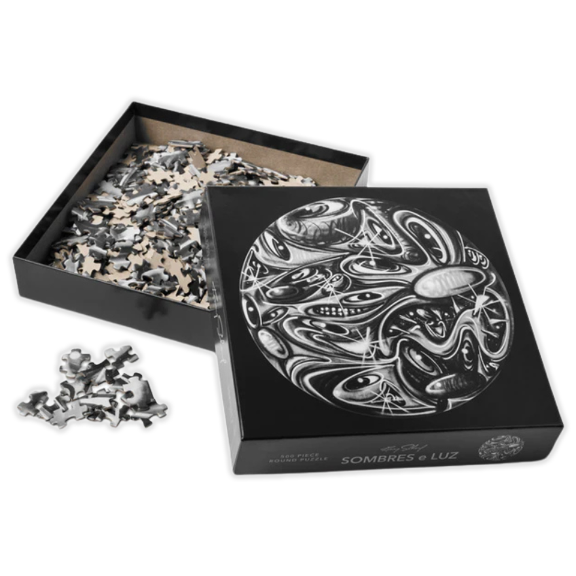 Sombres e Luz 500 Piece Round Puzzle
