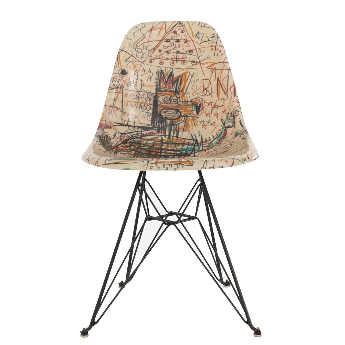 Jean Michel Basquiat Connect The Dots Case Study Side Chair – The