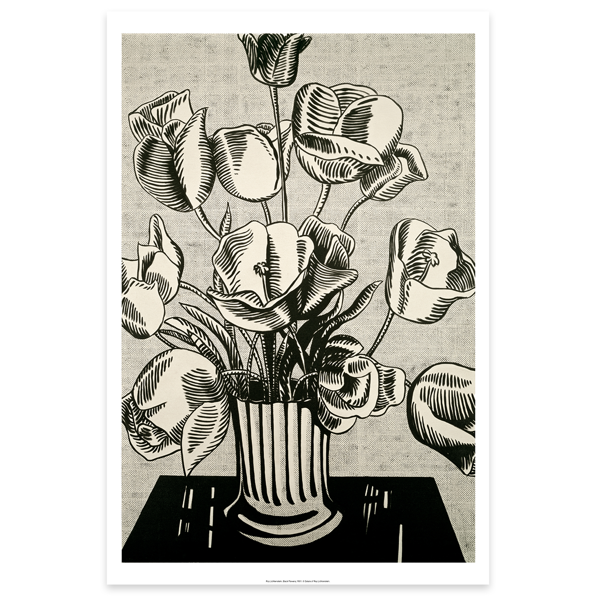Black Flowers Poster