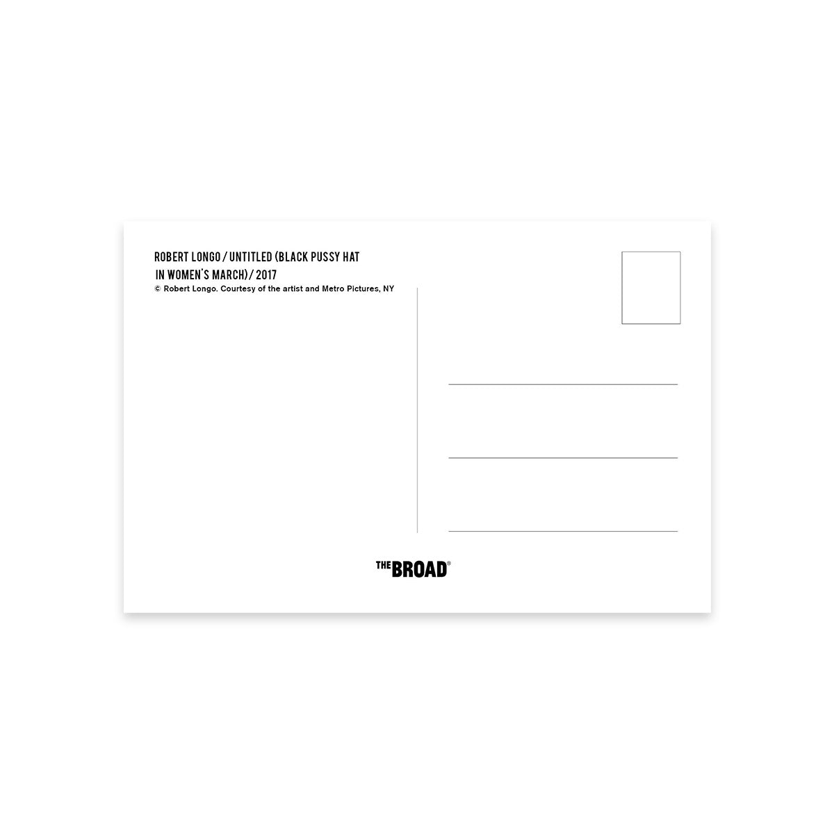 Untitled (Black Pussy Hat in Women's March) Postcard