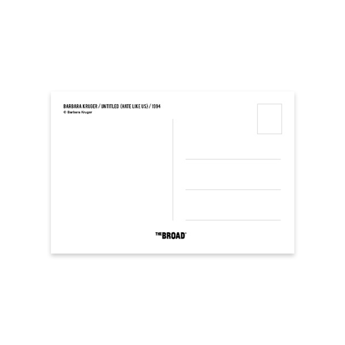 Untitled (Hate Like Us) Postcard