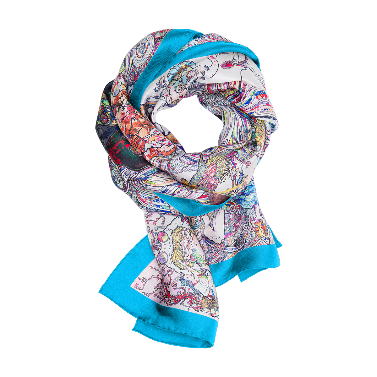 Takashi Murakami Stepping on the Tail of a Rainbow Scarf