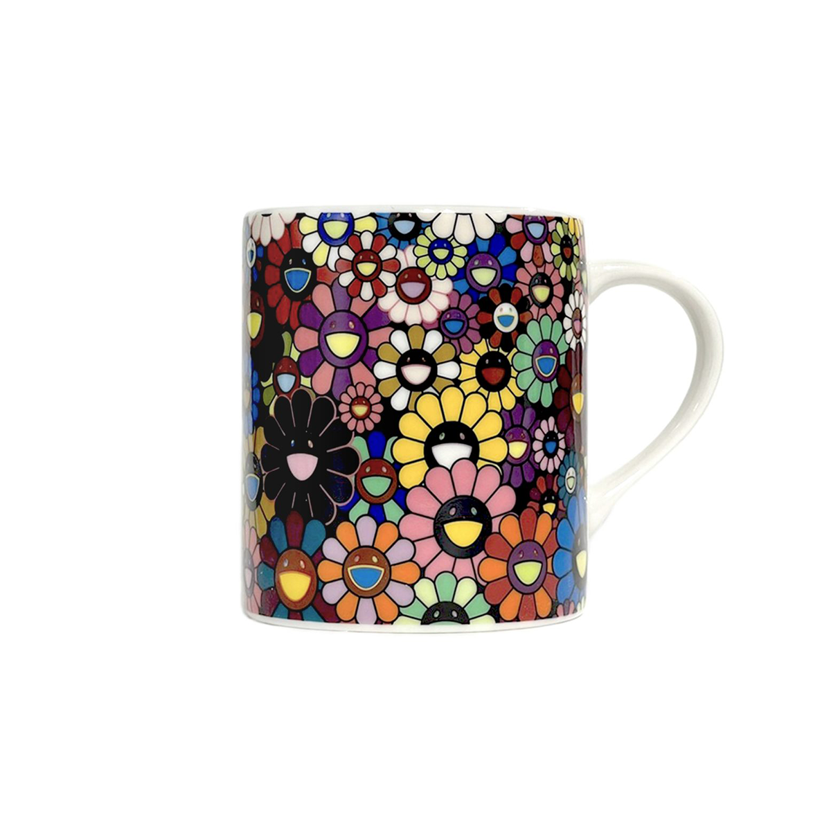 Black Flower Field Mug