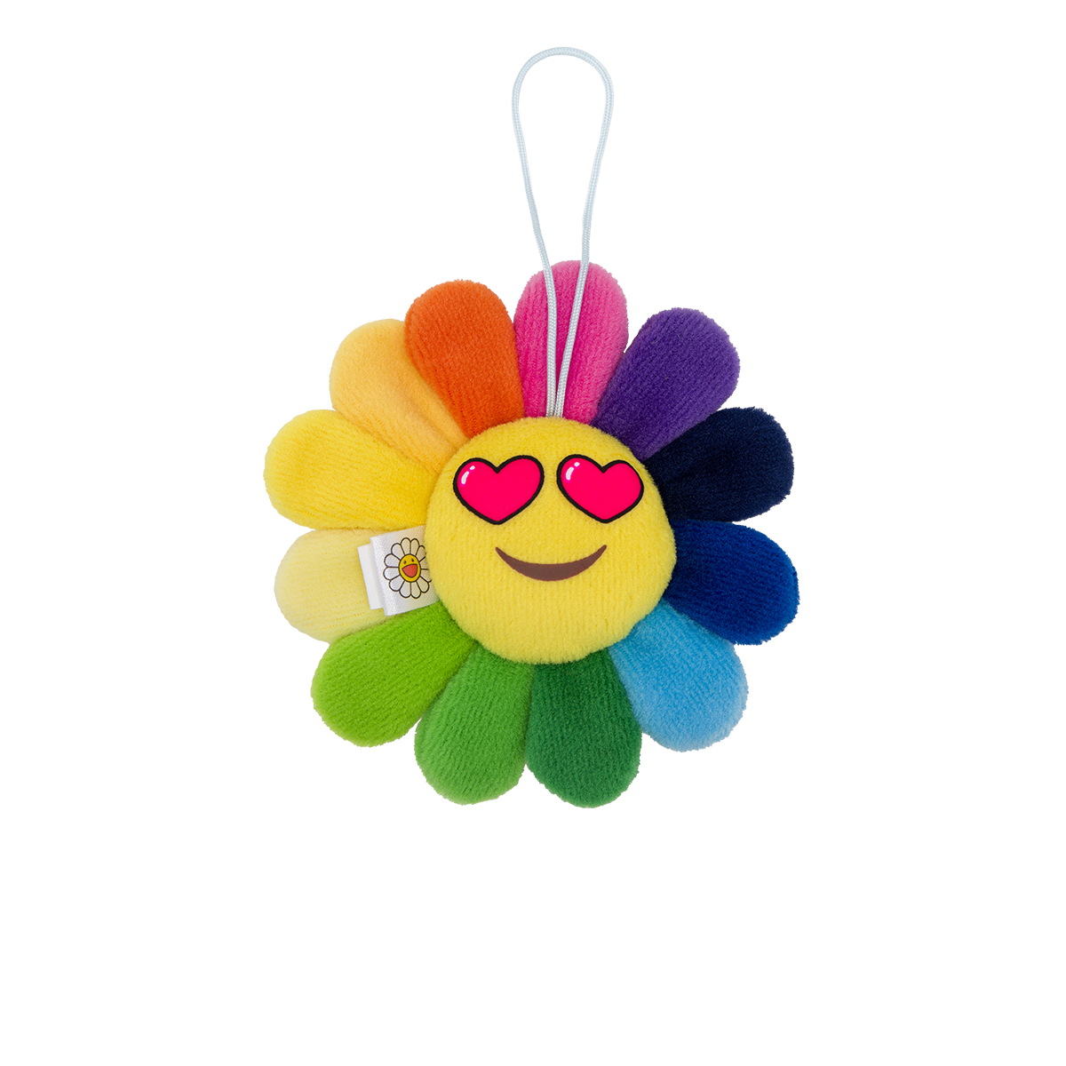 Plush Rainbow / Yellow Flower Emoji Key Chain (3)