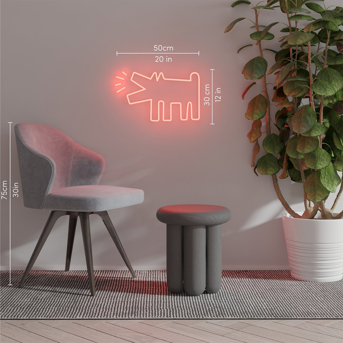 Barking Dog LED Neon Sign