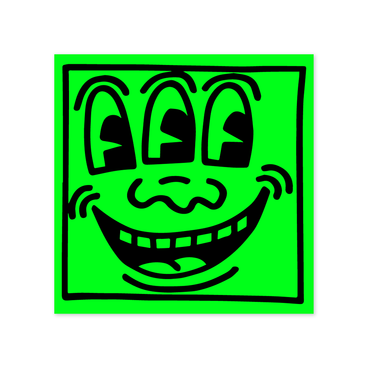 Three-Eyed Face Sticker