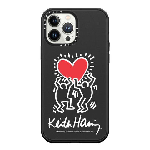 Keith Haring iPhone 13 Pro Max Men Holding Heart Case