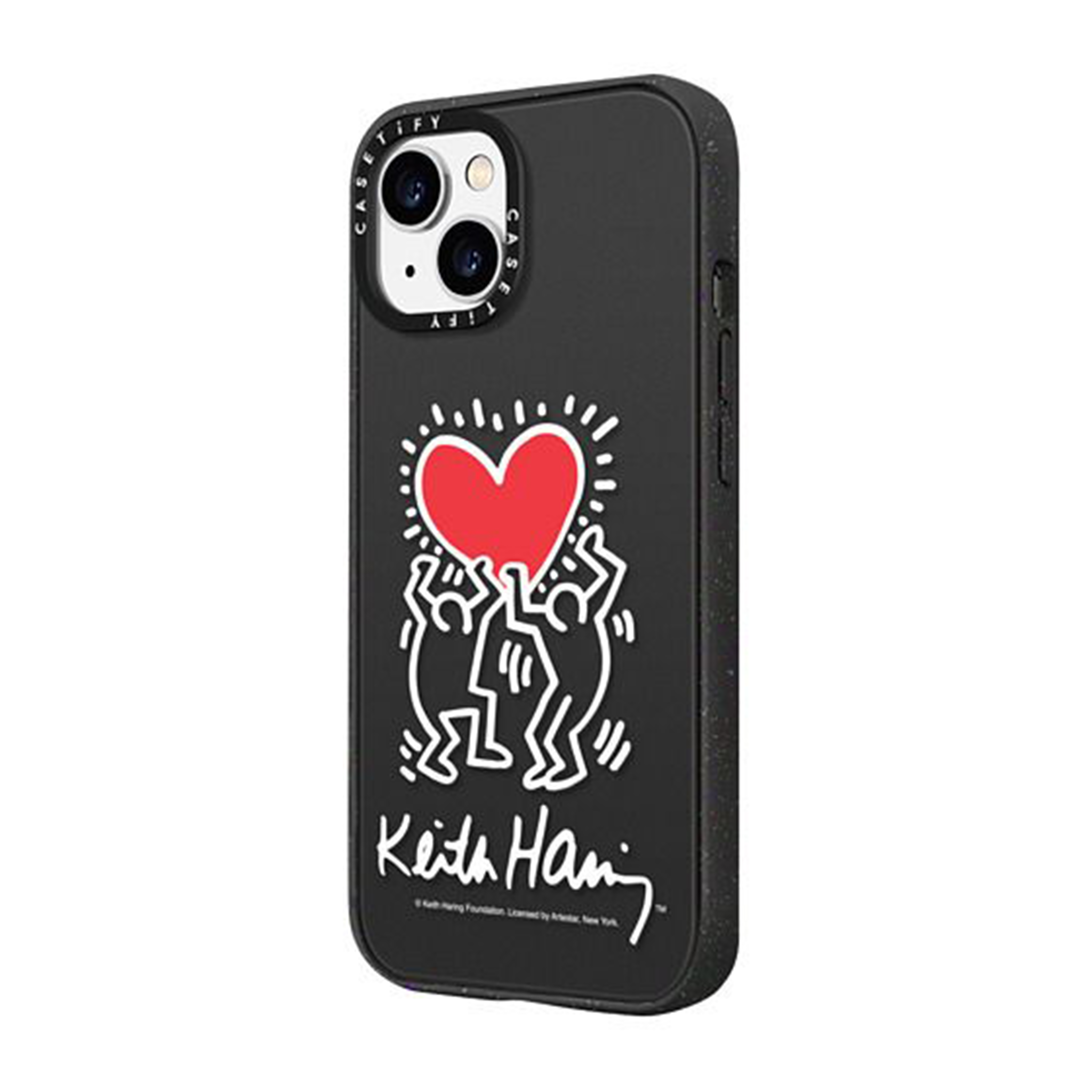 Keith Haring iPhone 14 Plus Men Holding Heart Case