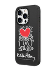 Keith Haring iPhone 14 Pro Max Men Holding Heart Case