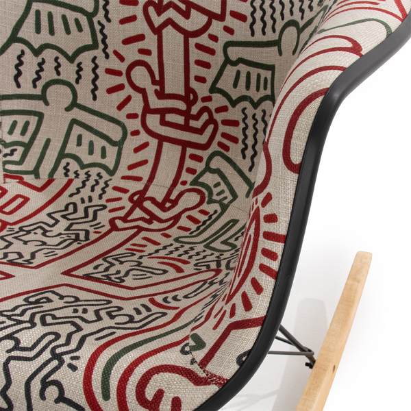 Untitled 1983 Upholstered Rocker Arm Chair