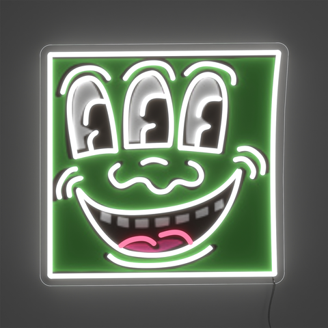 Triple Eyes Face LED Neon Sign
