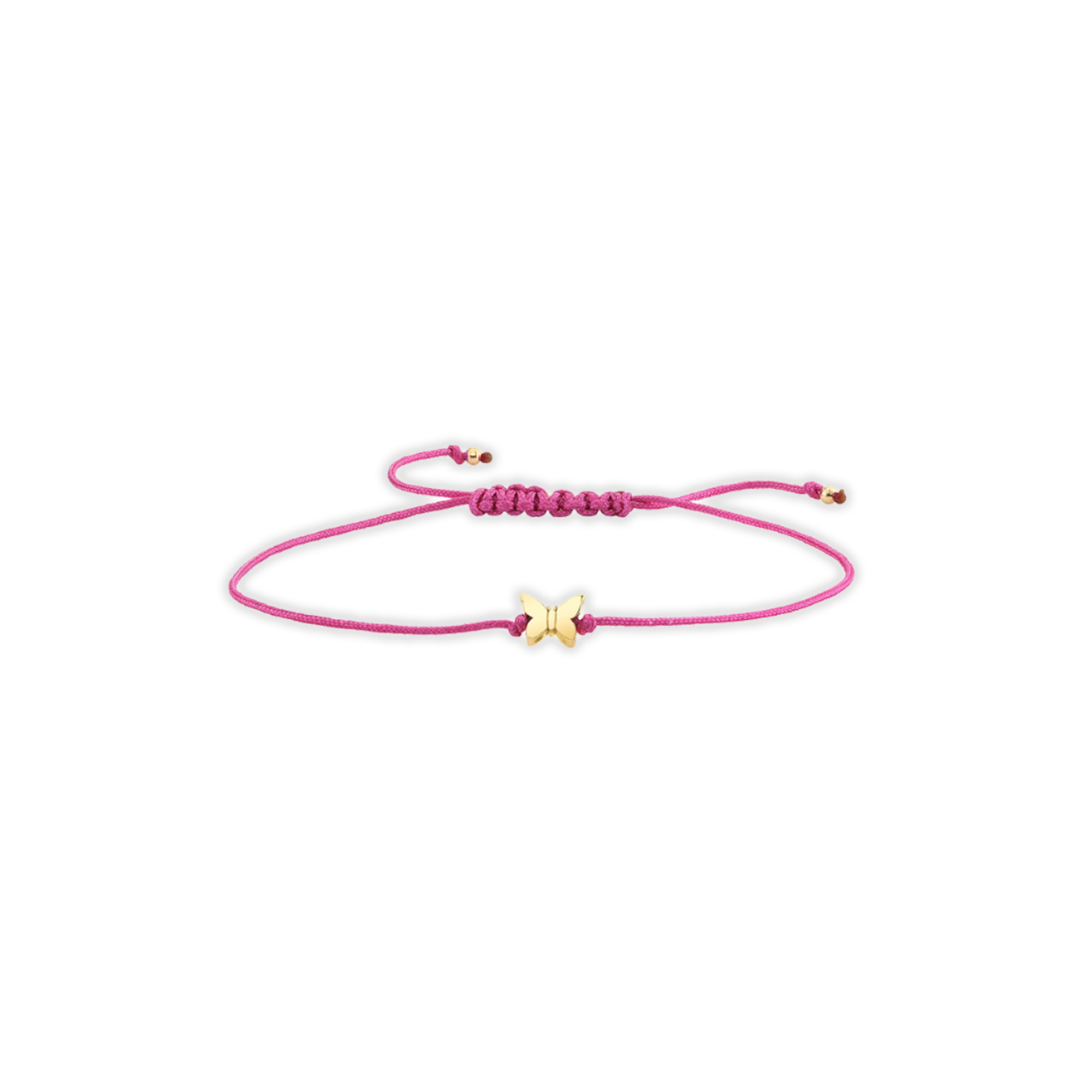 Tiny Pure Butterfly Charm Cord Bracelet