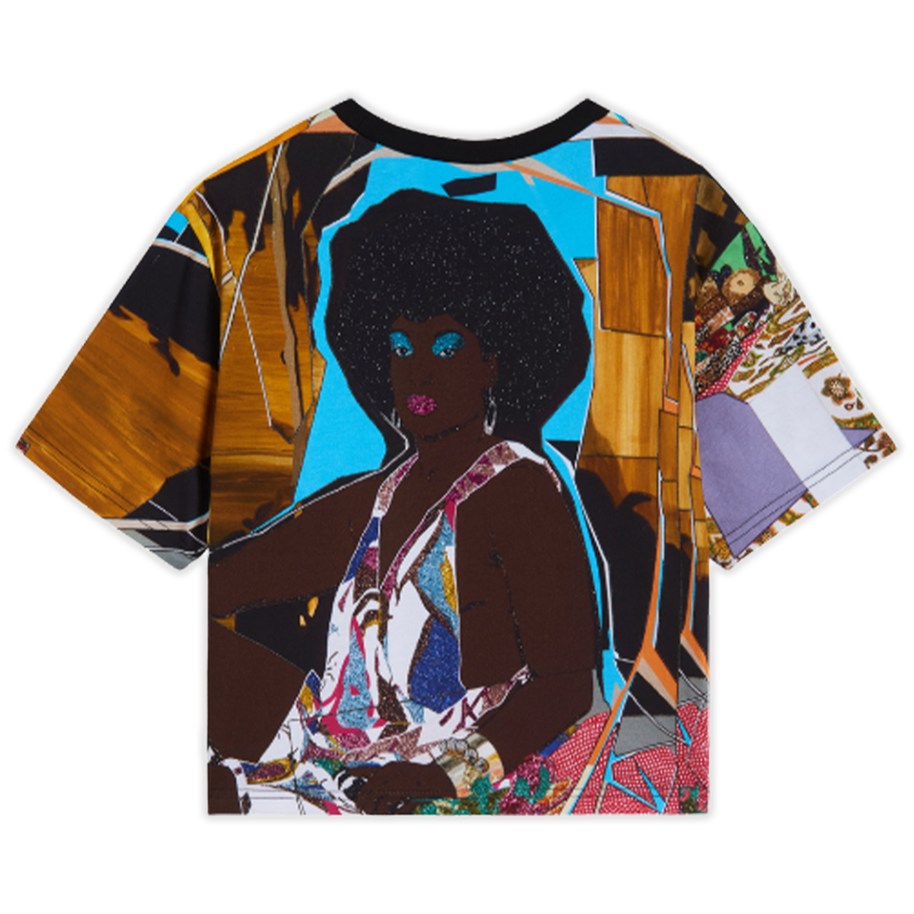 Trois Femme Noir Cropped Tee