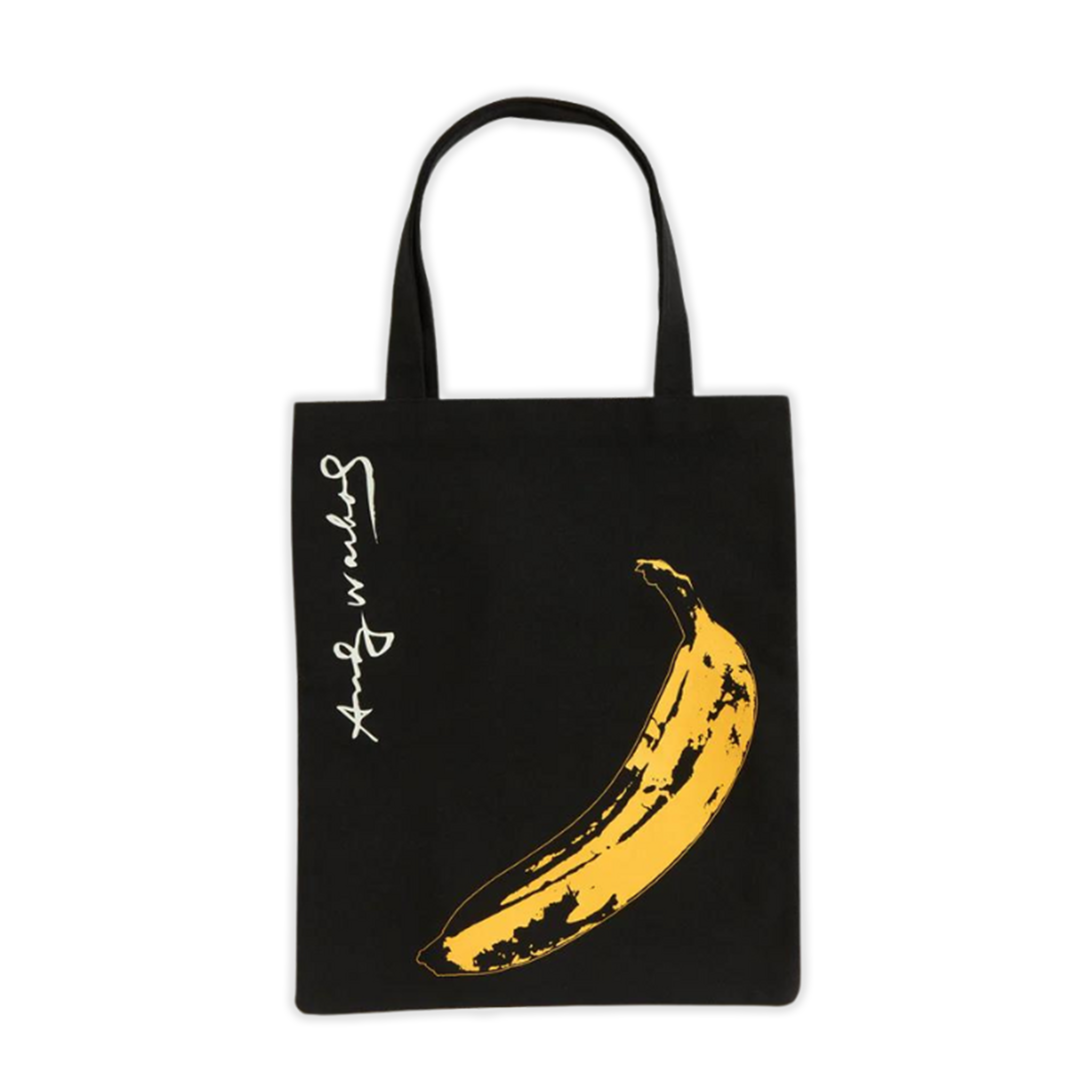 Warhol Banana Canvas Tote Bag - Black