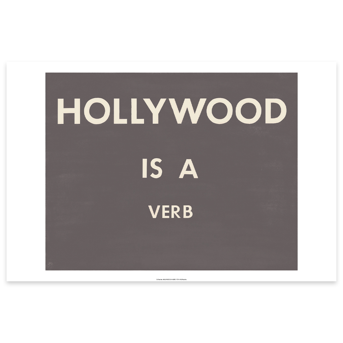 Hollywood is a Verb Poster