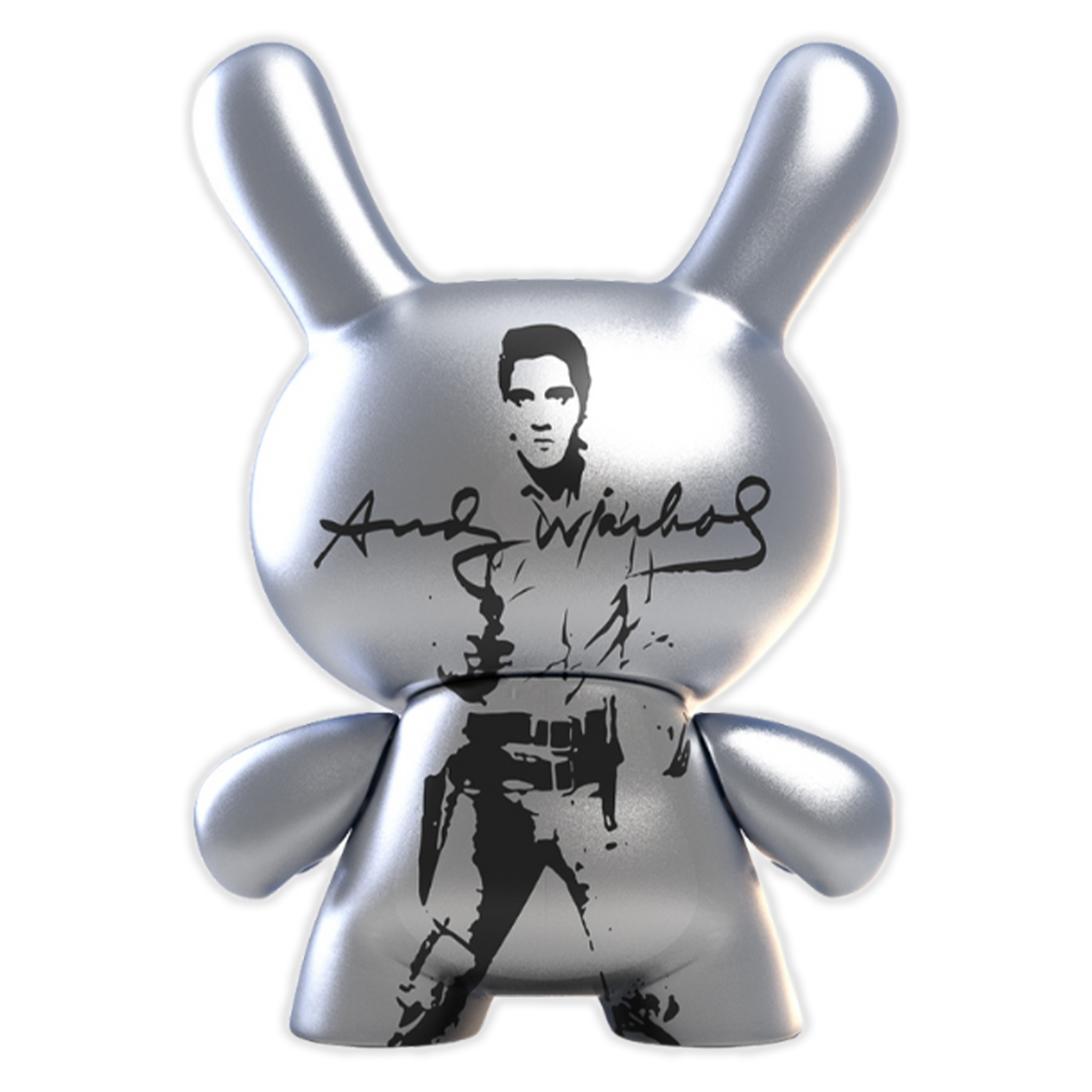 Andy Warhol Masterpiece Flaming Star Elvis 8" Dunny Art Collectible