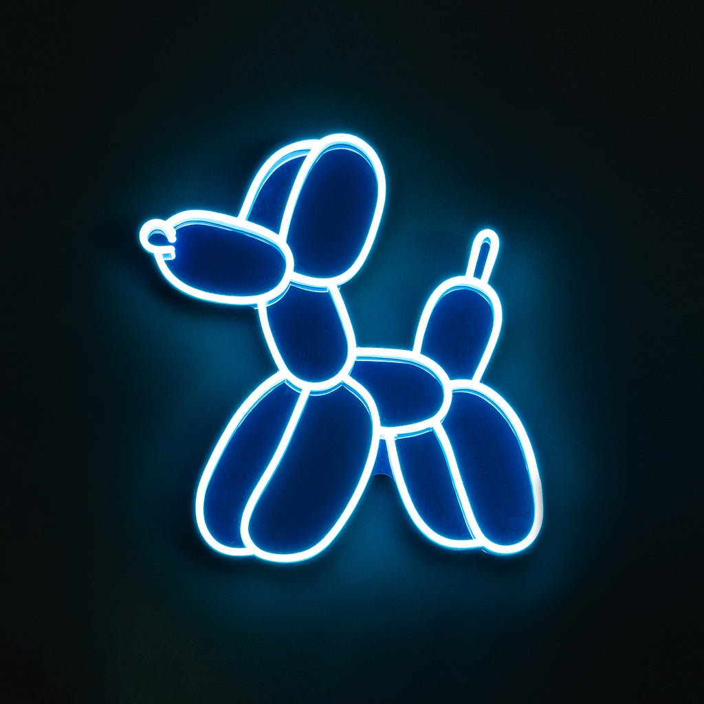 Jeff Koons Balloon Dog (Blue) LED Neon Sign