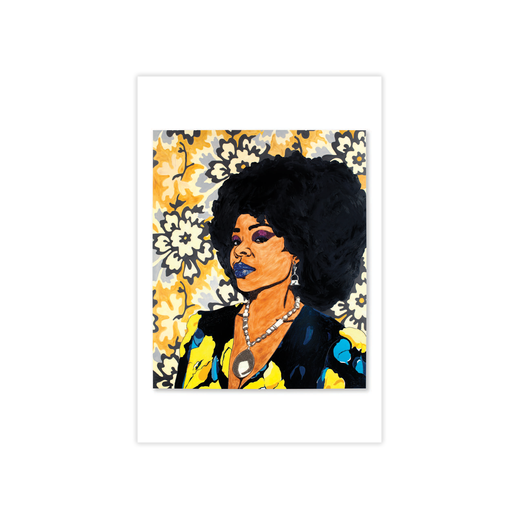 Mickalene Thomas Din, Une Tres Belle Negresse Postcard
