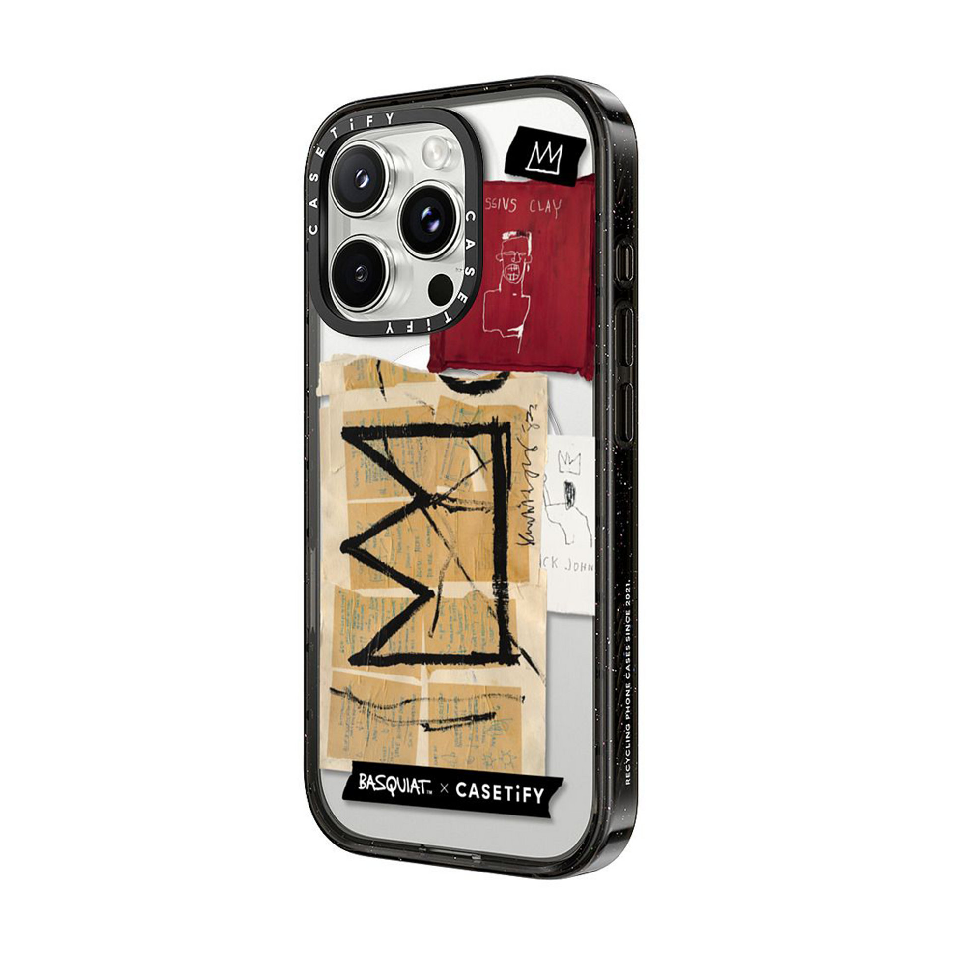 Jean-Michel Basquiat iPhone 15 Pro Crown Sticker Case