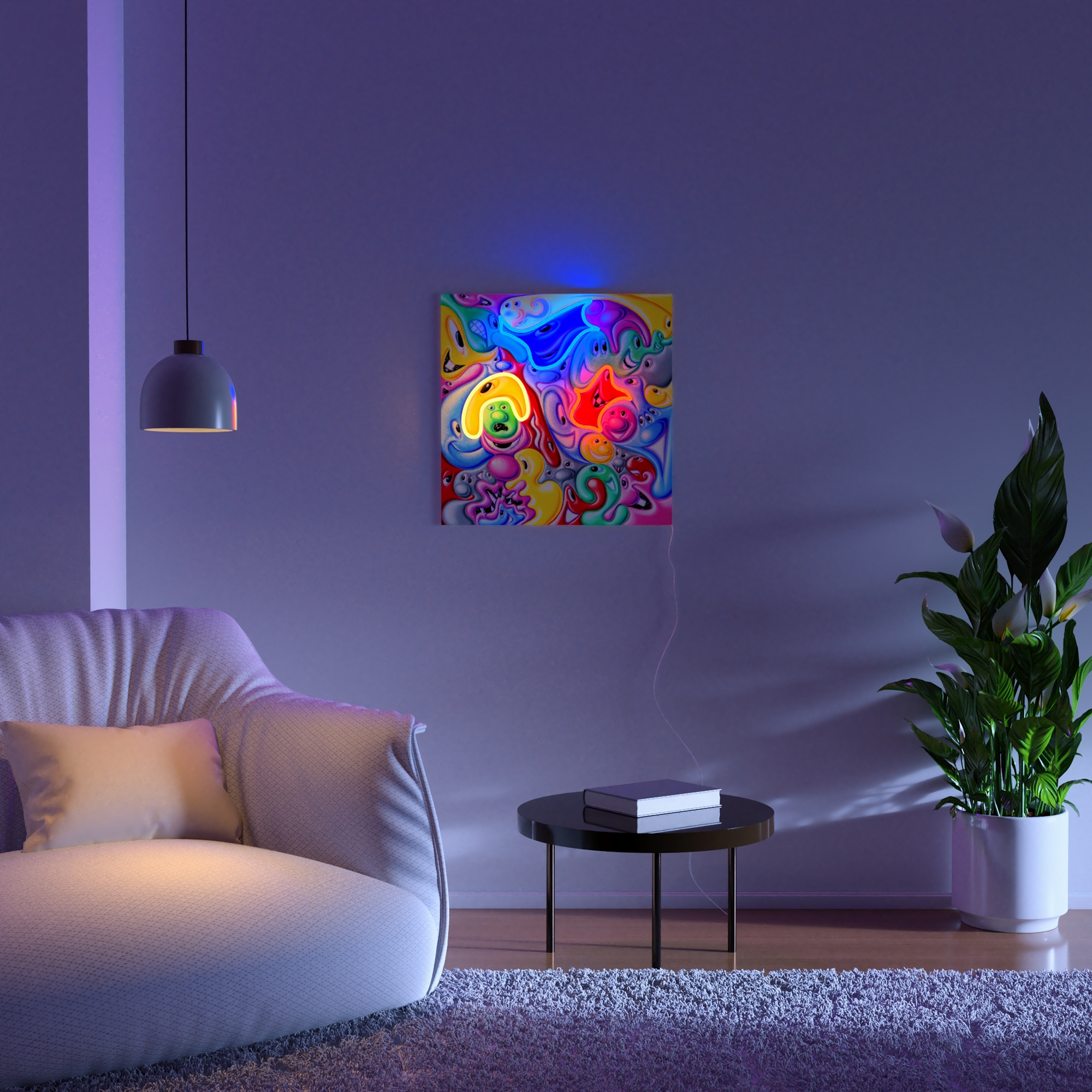 Faces in Places LED Neon Sign