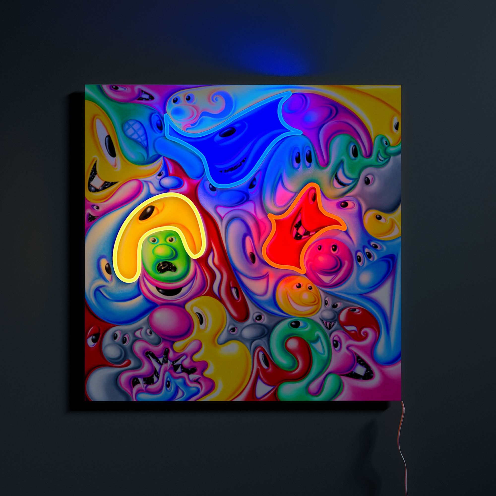 Faces in Places LED Neon Sign