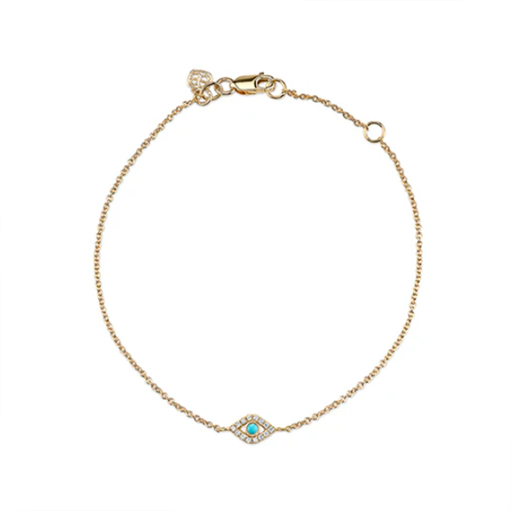 Small Bezel Evil Eye Bracelet