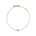 Small Bezel Evil Eye Bracelet