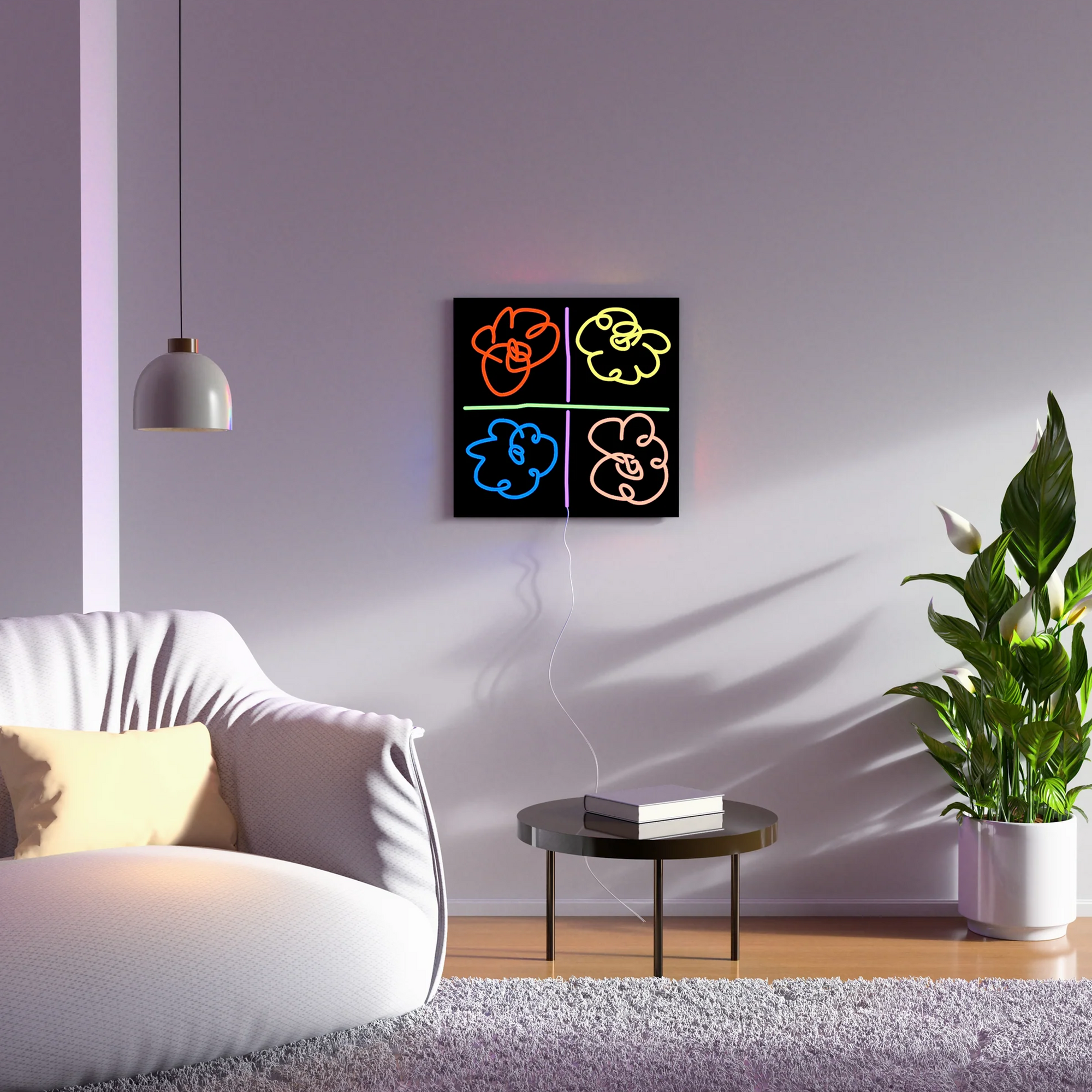 Flowers LED Neon Sign by Mickalene Thomas