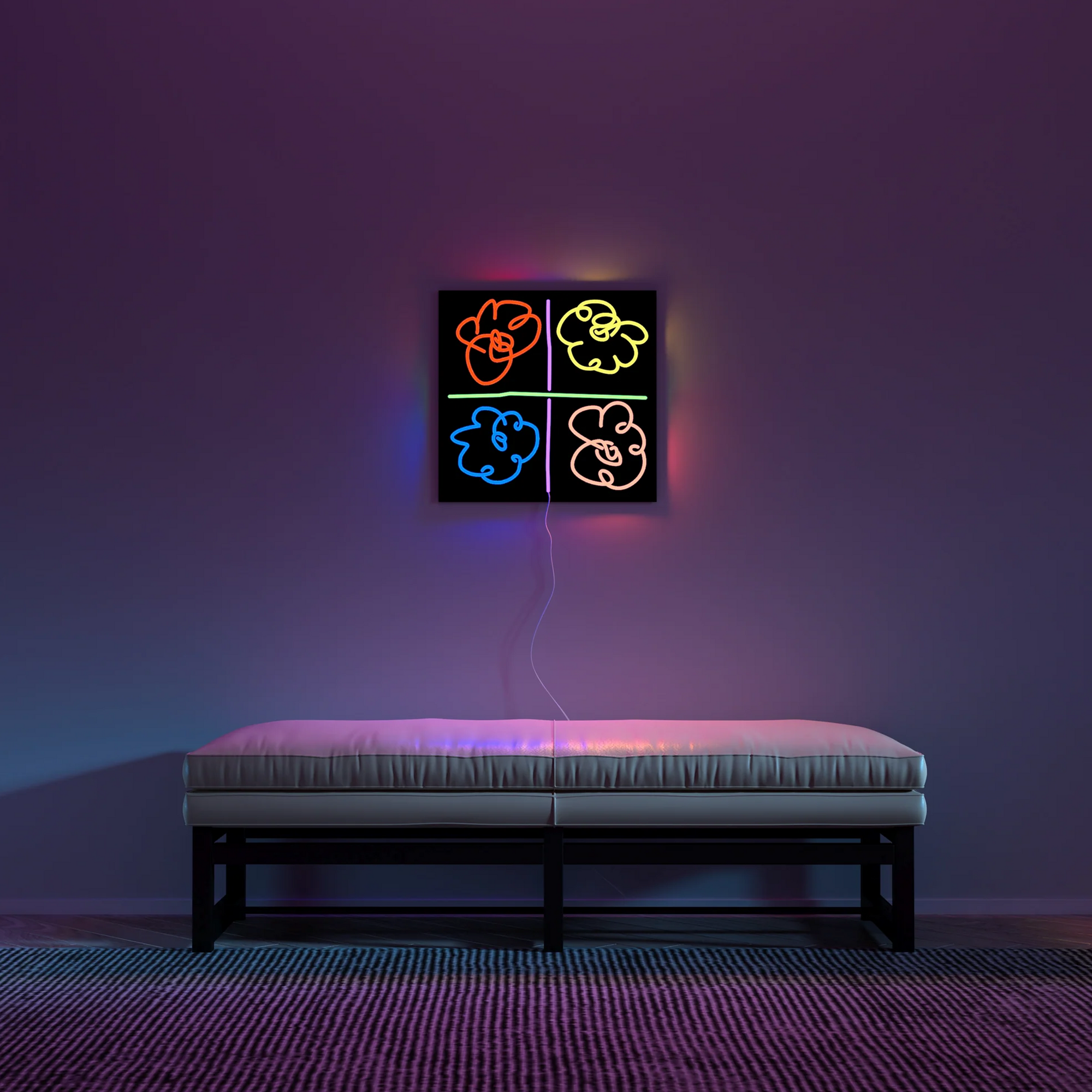 Flowers LED Neon Sign by Mickalene Thomas