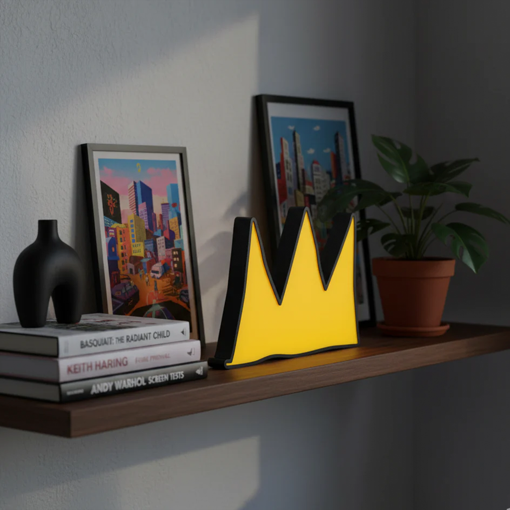Yellowpop x Jean Michel Basquiat Crown PopBox Lightbox Home Decor