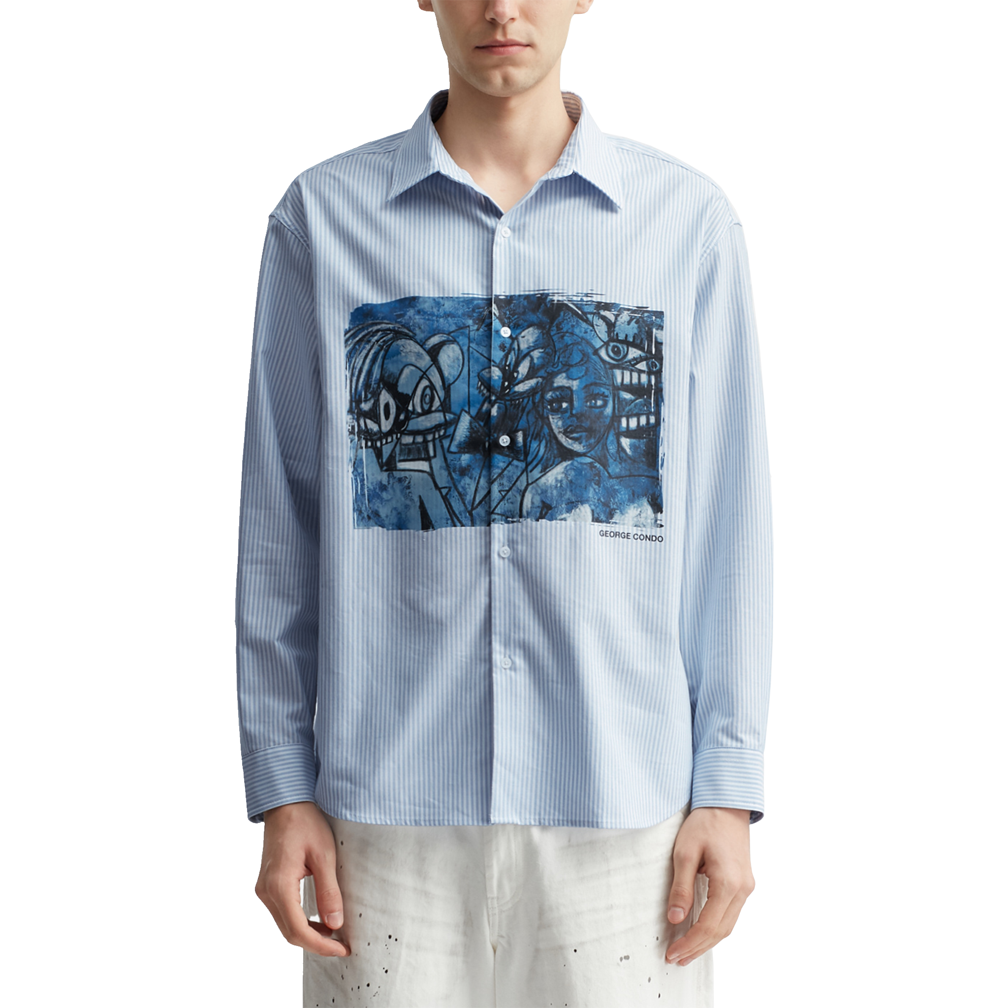 Hypebeast x George Condo Stripe Oxford Shirt