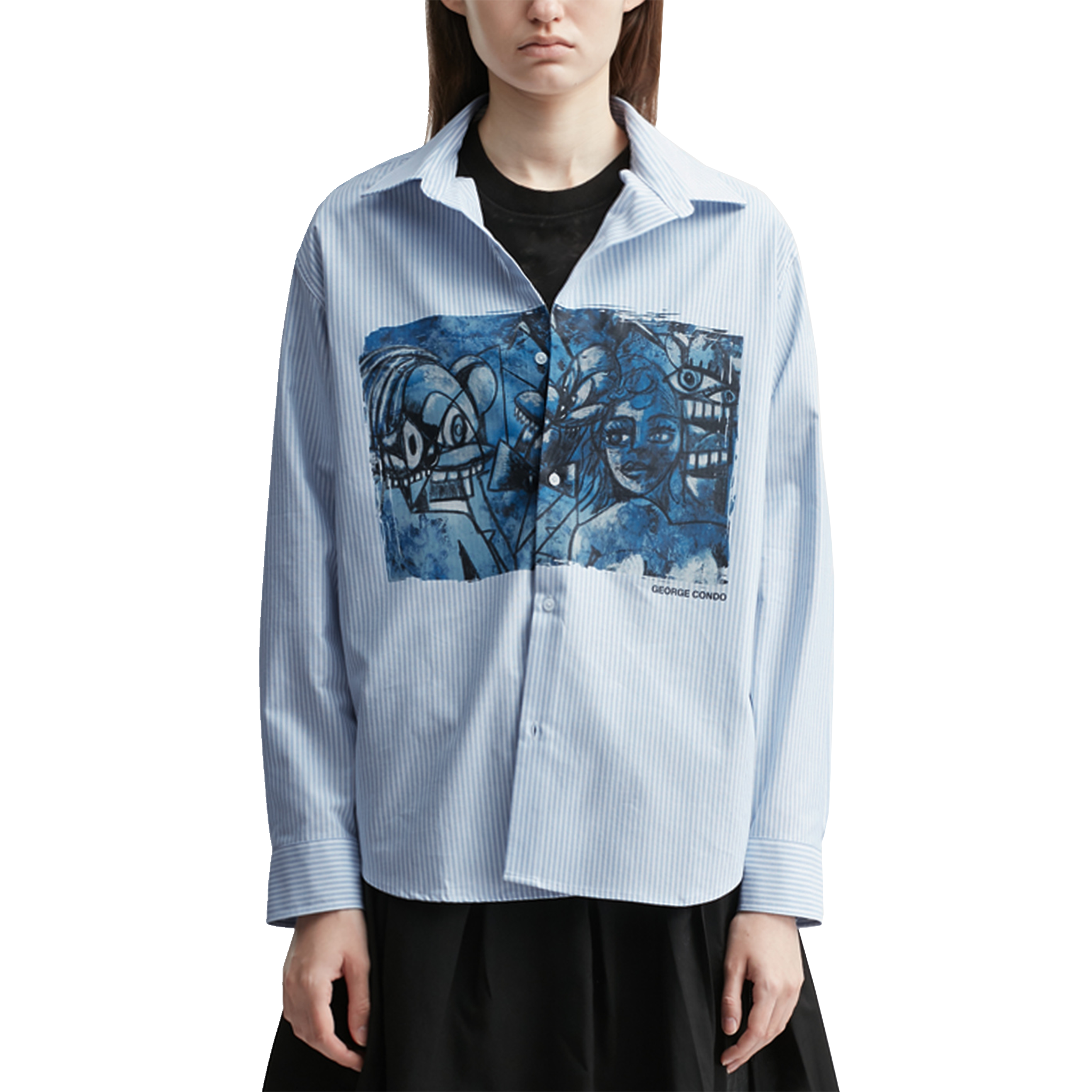 Hypebeast x George Condo Stripe Oxford Shirt