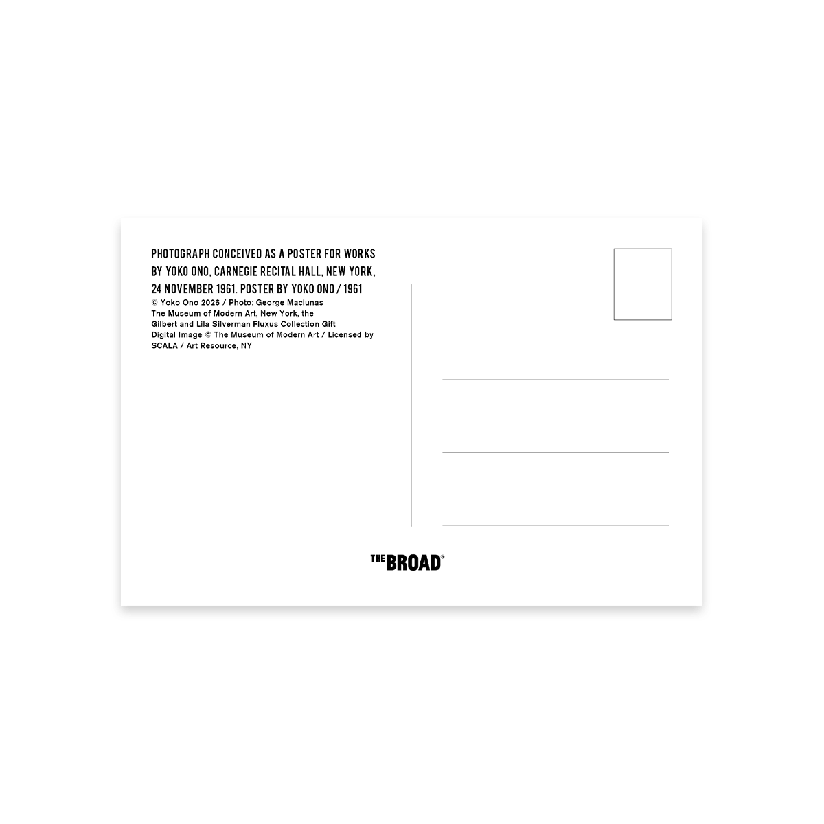 Works by Yoko Ono Postcard