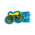 Cyclist sticker