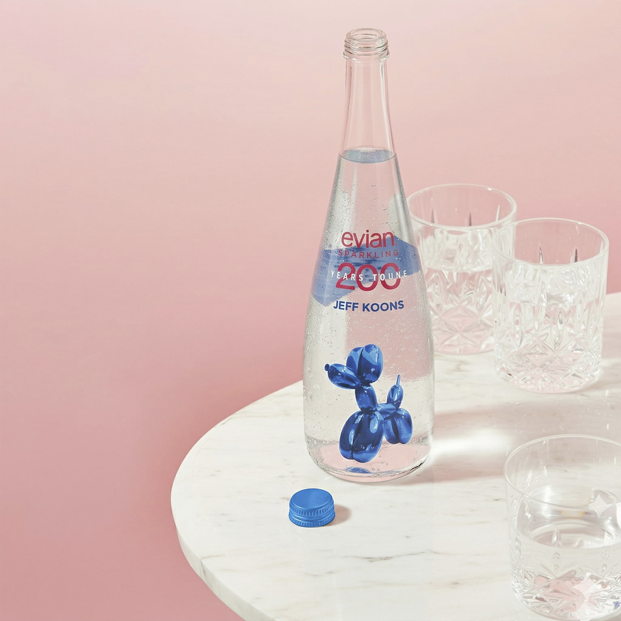 Jeff Koons x Evian Natural Sparkling Water