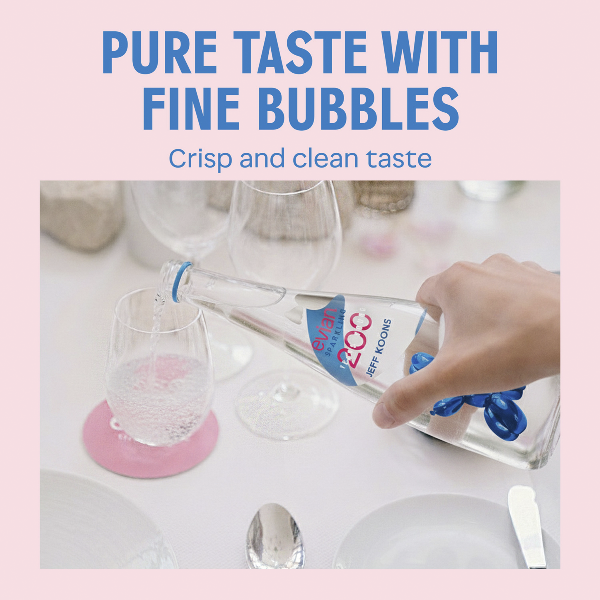 Jeff Koons x Evian Natural Sparkling Water