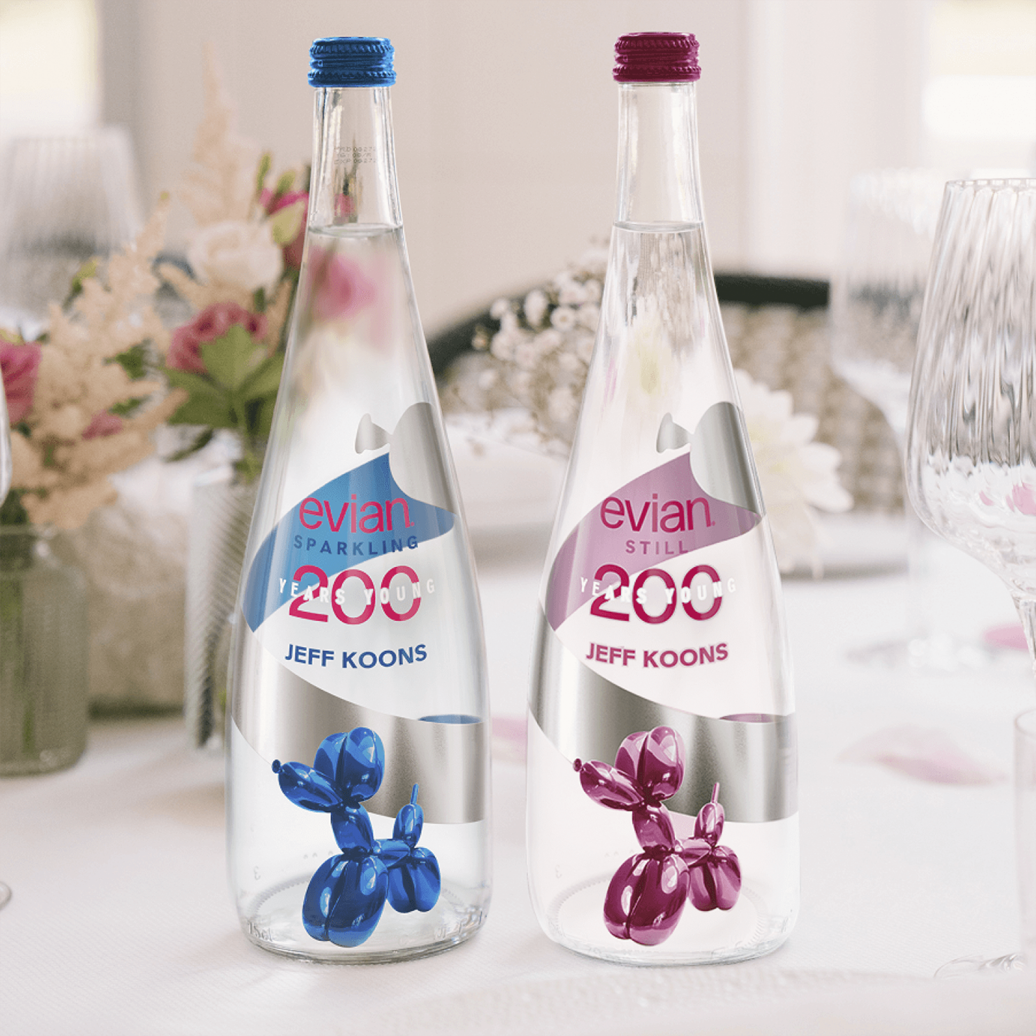 Jeff Koons x Evian Natural Sparkling Water
