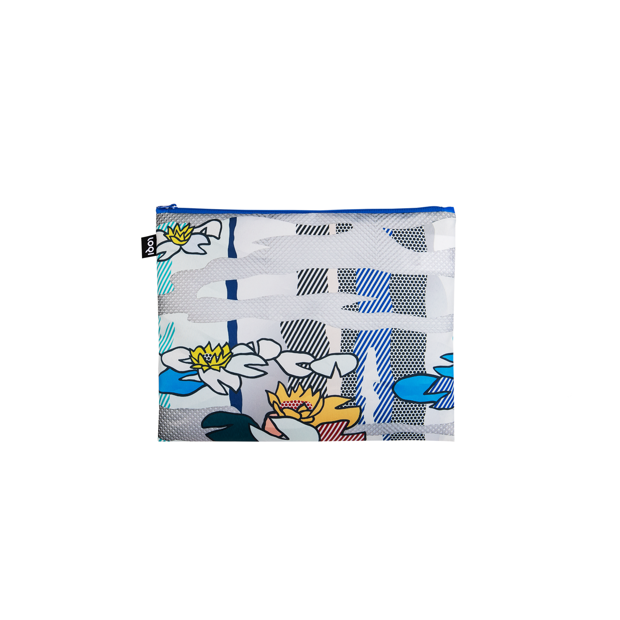 Lily Pond, Reflections on Girl, and Explosion Zip Pockets