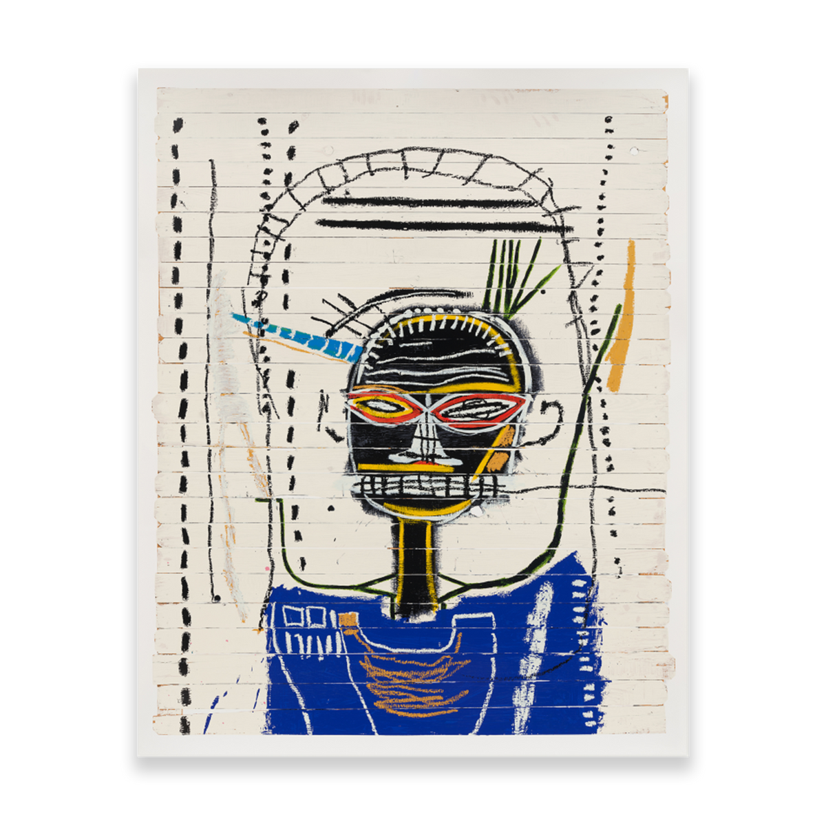 Jean-Michel Basquiat, M (1984/2026) - Unframed
