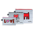 Keith Haring Dog, Heart, Love Reflective Zip Pockets