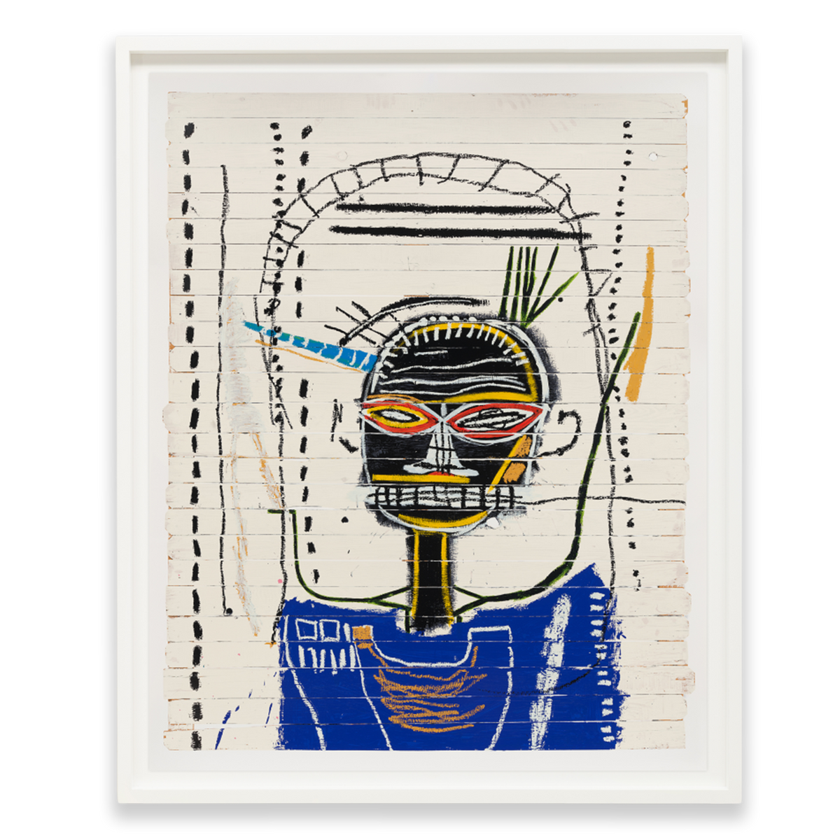 Jean-Michel Basquiat, M (1984/2026) - Framed